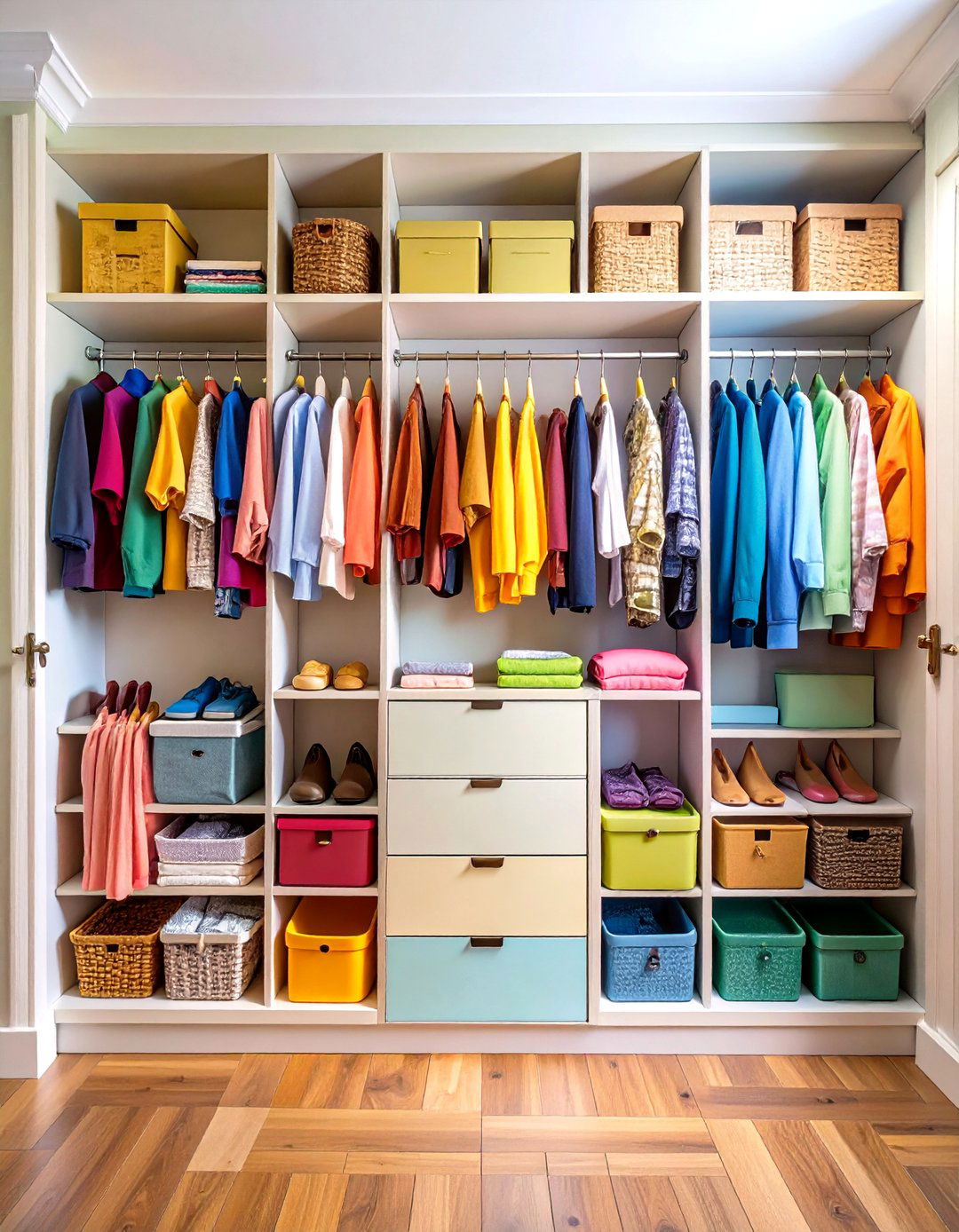 Color Coded Family Organization - 24 Entryway Closet Ideas