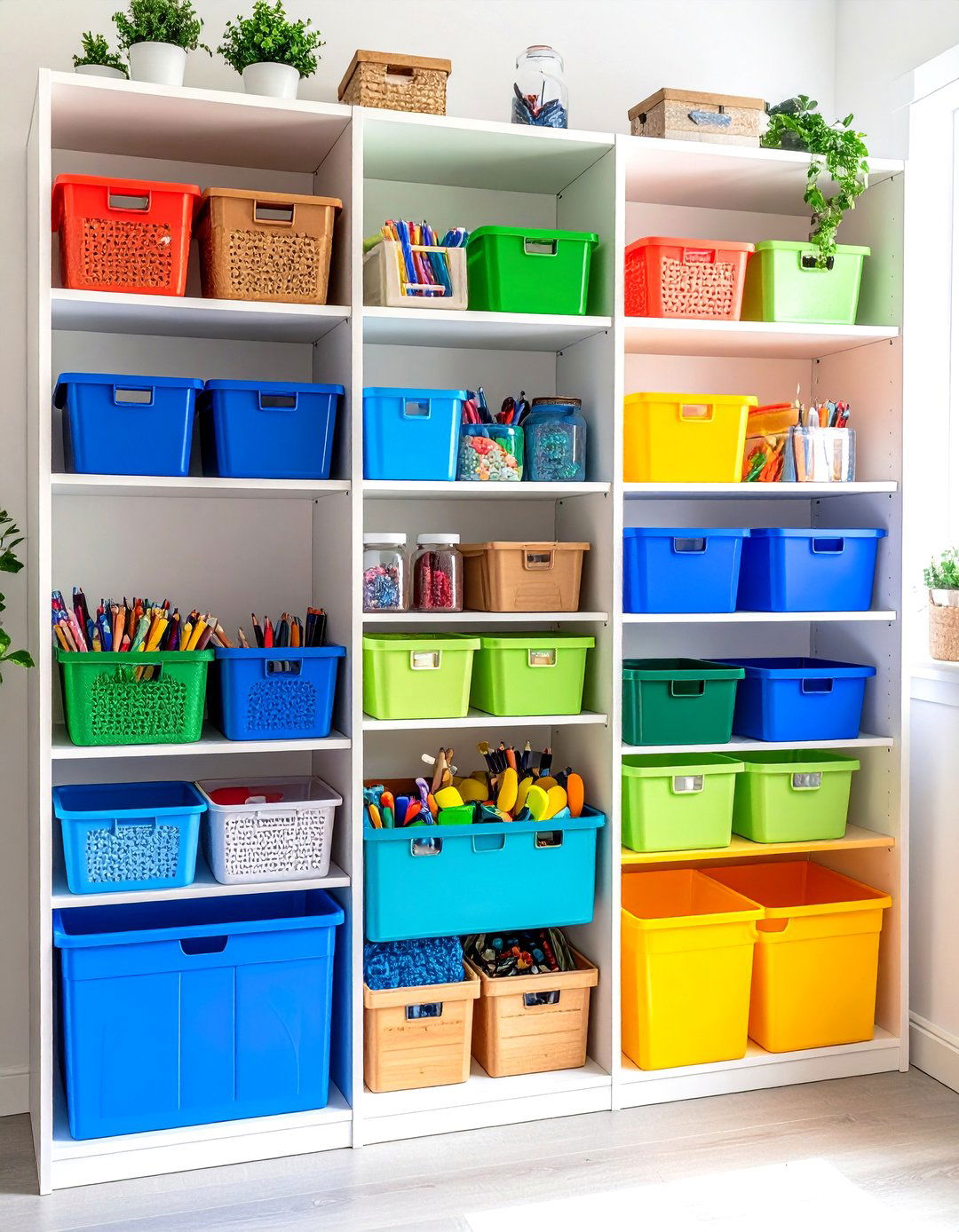 Color Coded Organization System - 24 Desk Organization Ideas