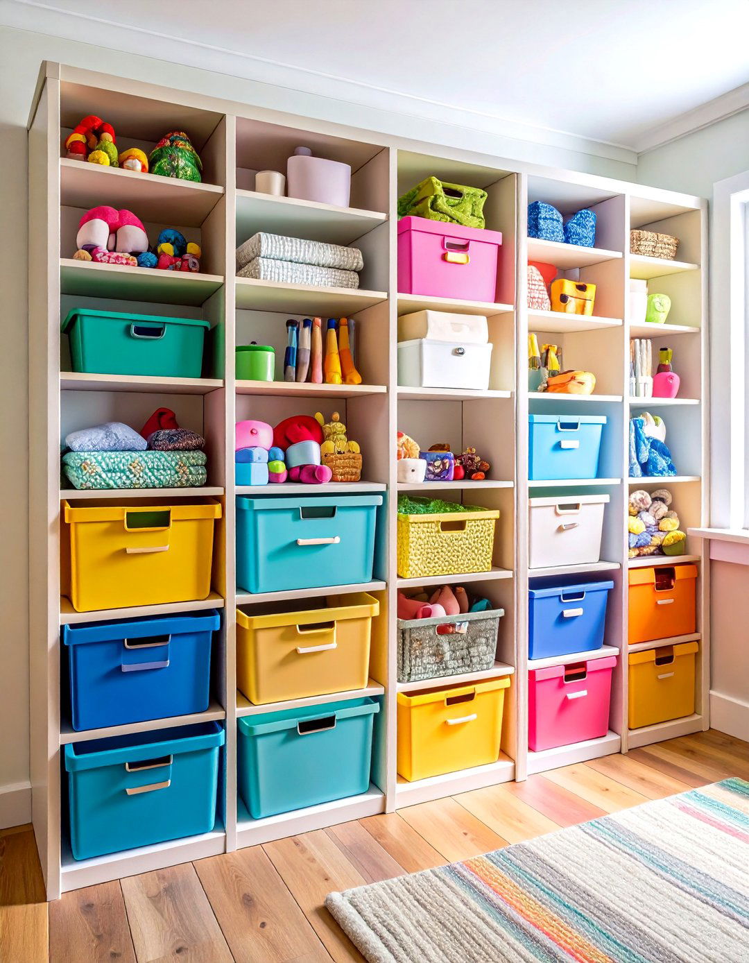 Color Coded Organization Systems - 24 Boy and Girl Shared Small Room Ideas