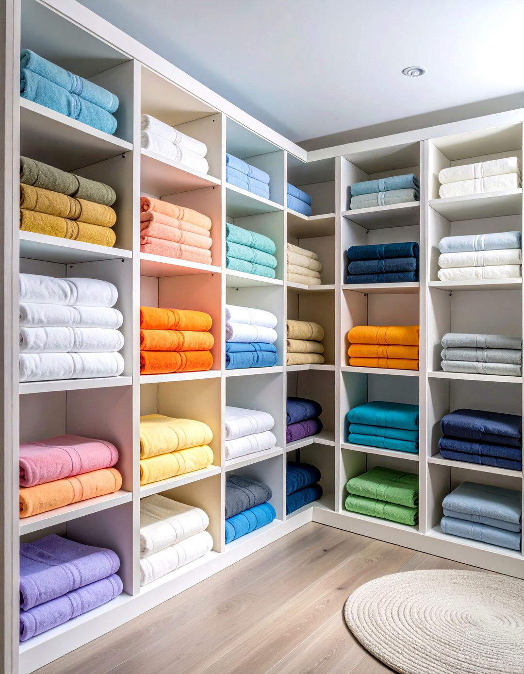 Color Coded Organization by Room - 24 Linen Closet Organization Ideas