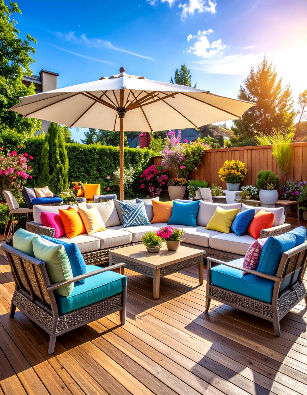 Color Coordinated Furniture Collection - 24 Deck Furniture Ideas