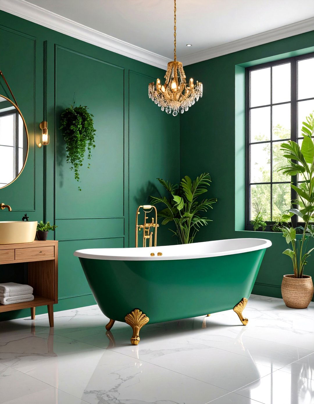 Color Drenched Bold Bathtub - 24 Bathtub Ideas