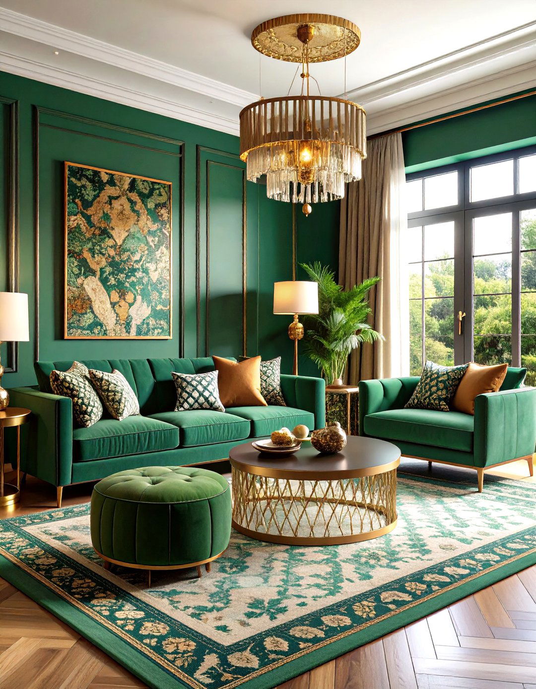Color Drenched Maximalist Living Room - 24 Luxury Living Room Ideas