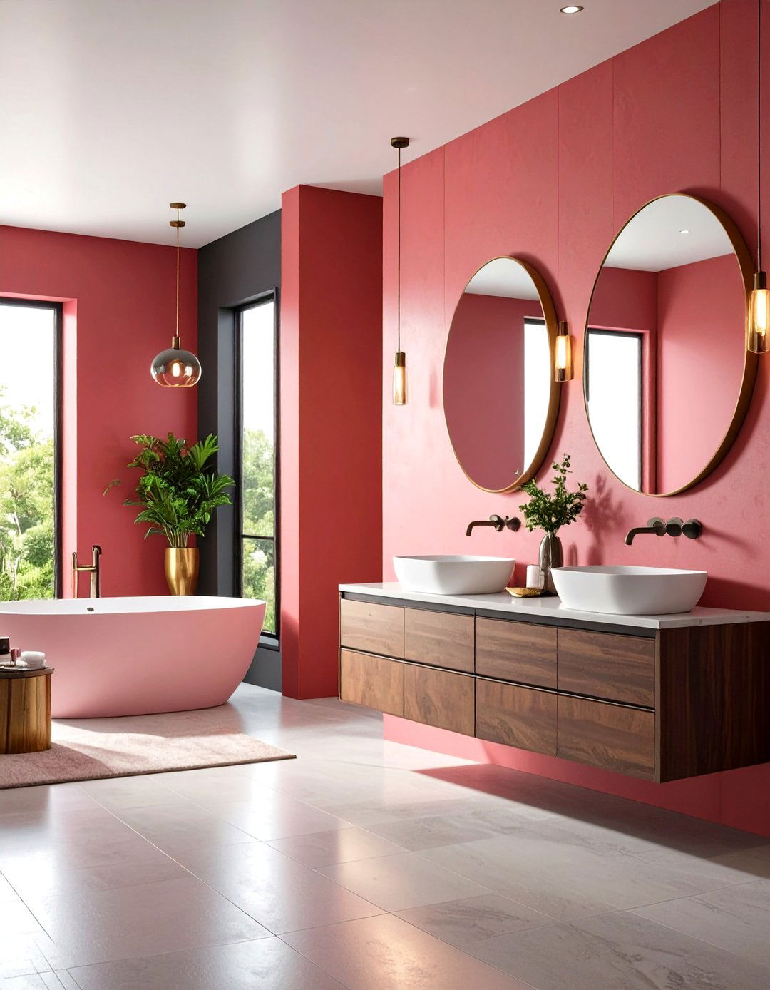 Color Drenched Powder Room - 24 Room Decorating Ideas