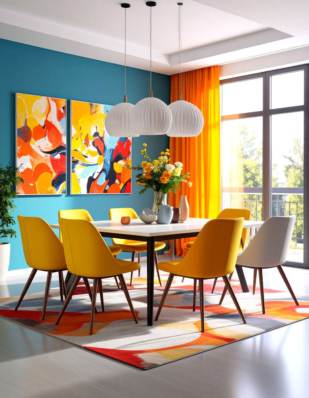 Colorful Abstract Gallery - 24 Dining Room Wall Decor Ideas