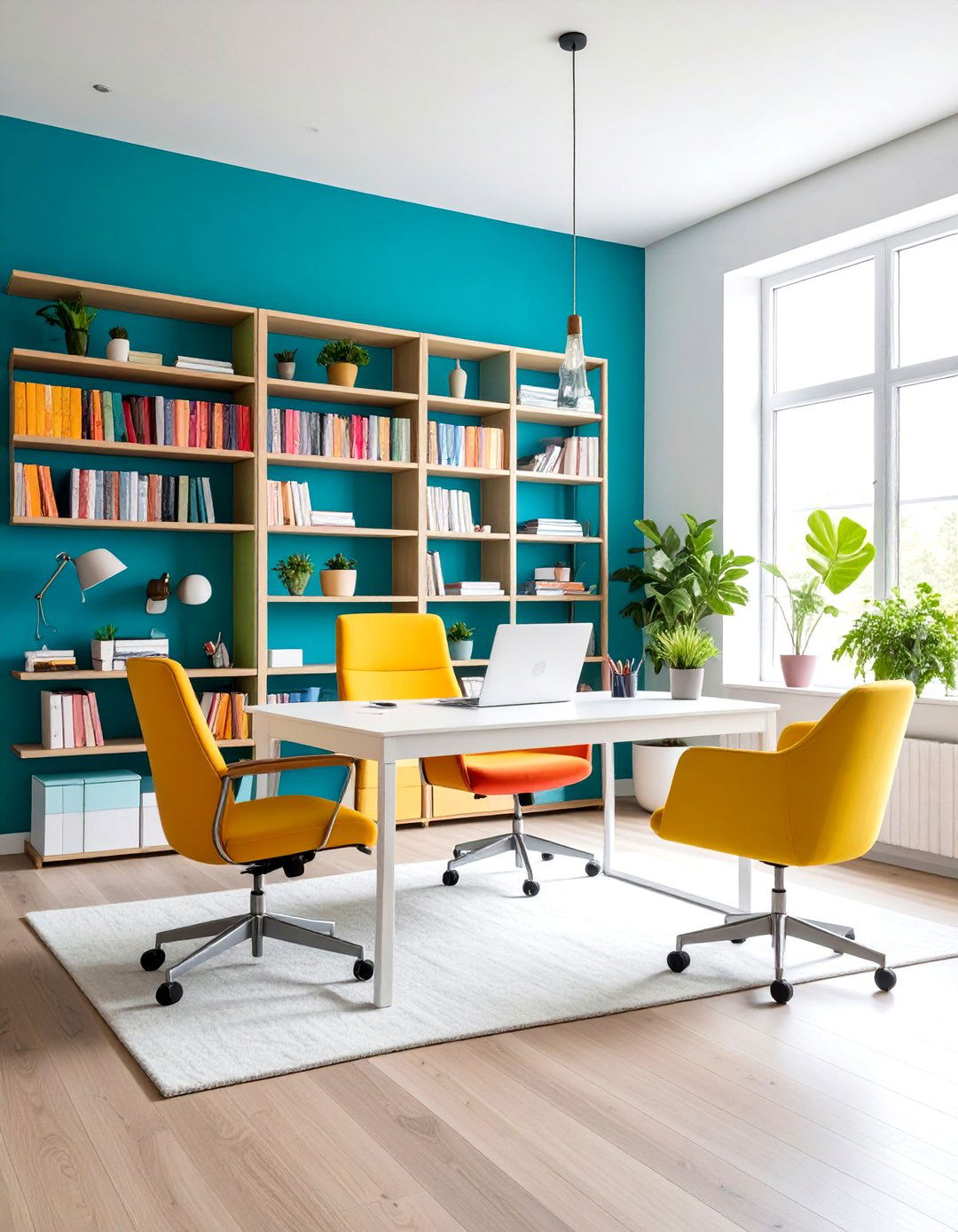 Colorful Creative Loft Office - 24 Loft Office Ideas