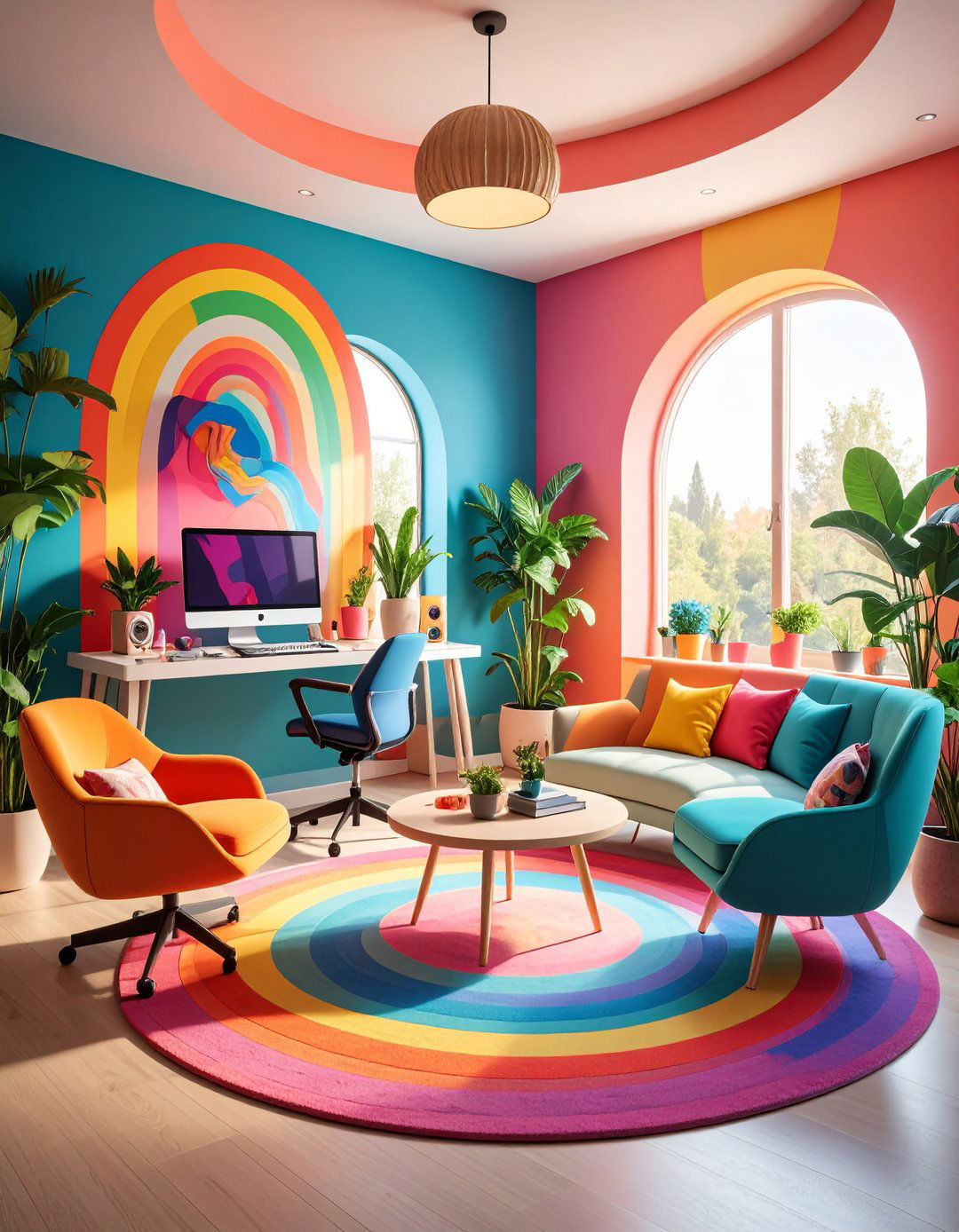 Colorful Creative Podcast Space - 24 Podcast Room Ideas