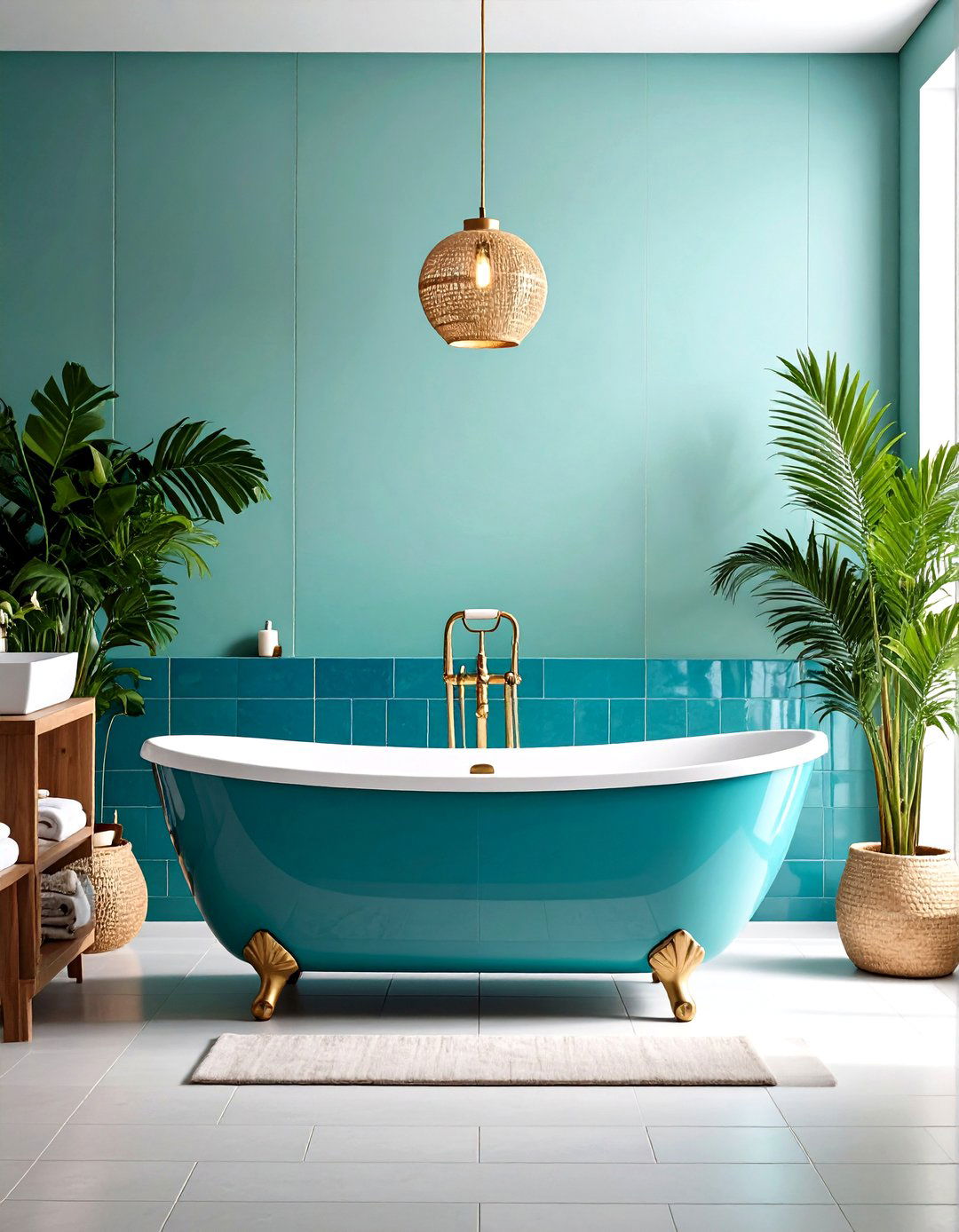 Colorful Gradient Tile Bathtub Surround - 24 Bathtub Surround Ideas