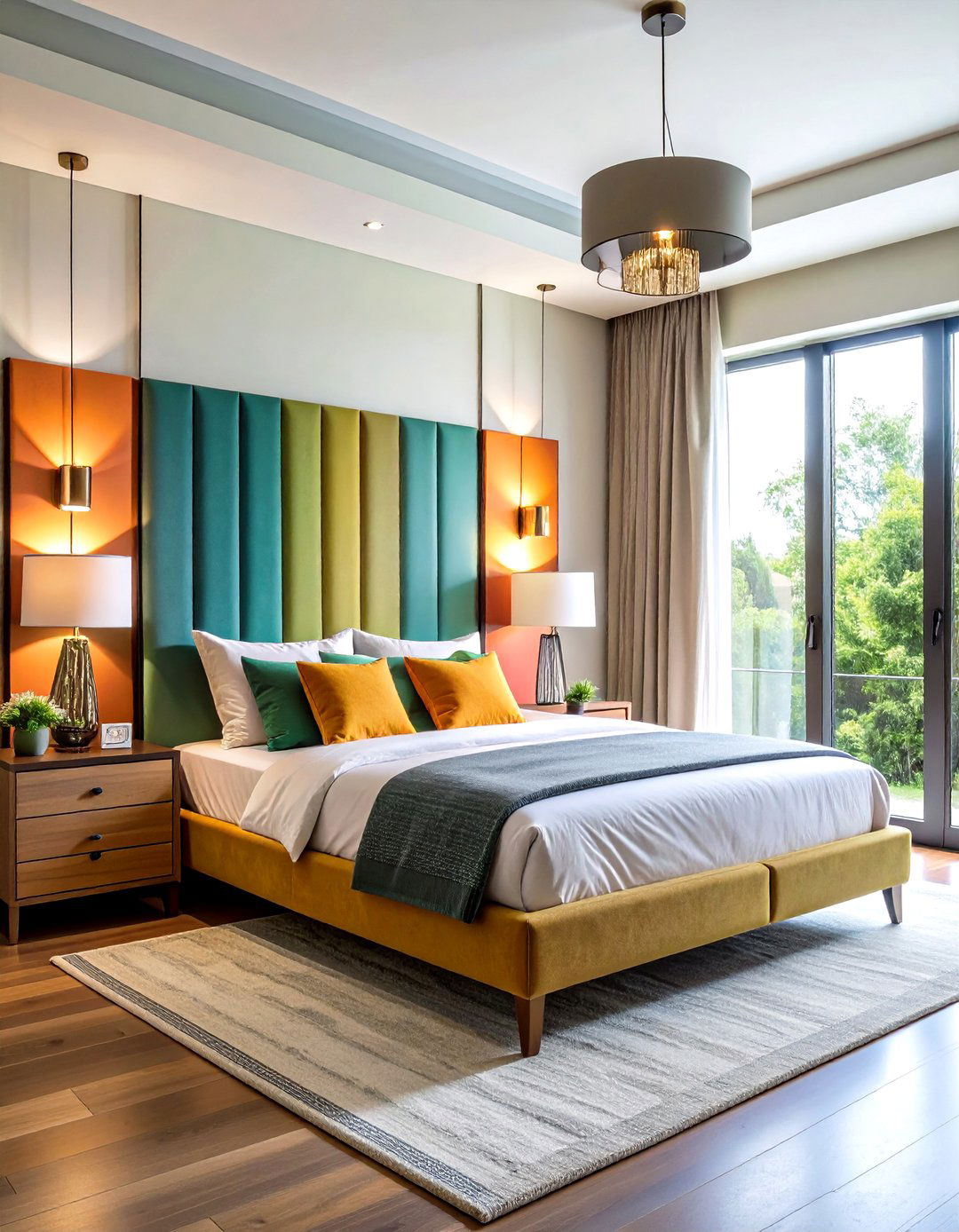 Colorful Statement Accent Pieces - 24 Bedroom Wall Sconce Ideas