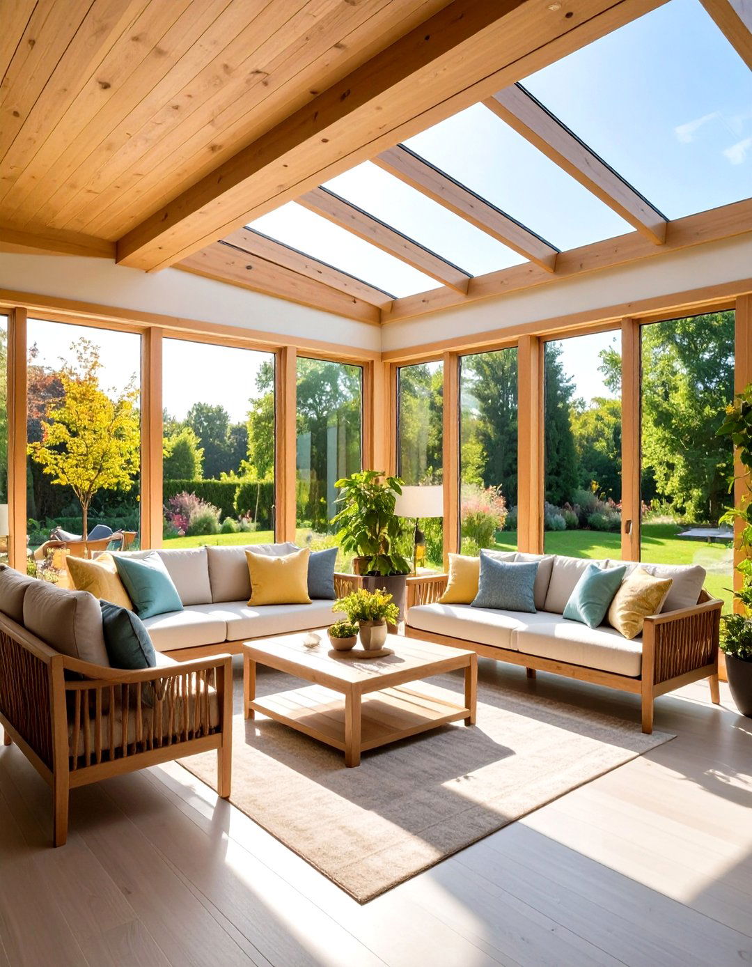 Combination Material Sunroom Ceilings - 24 Sunroom Ceiling Ideas