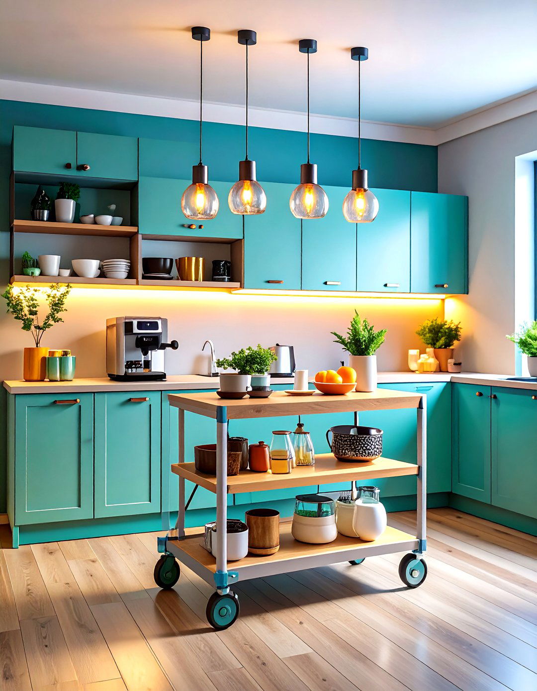 Compact Apartment Coffee Cart - 24 Coffee Station Ideas
