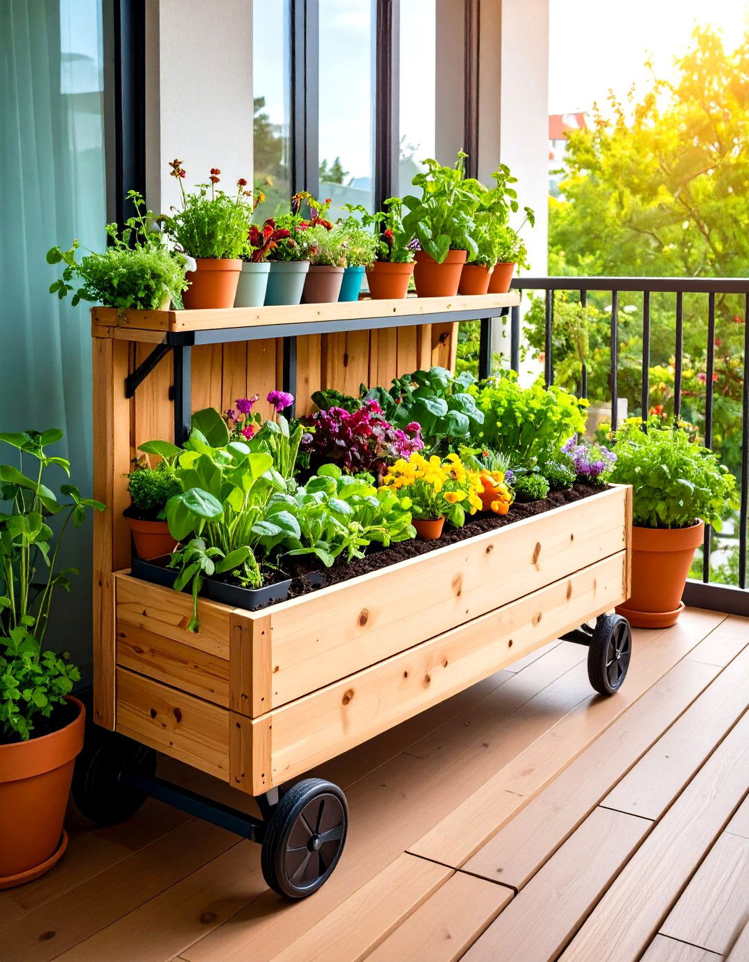 Compact Balcony Garden System - 24 Vertical Pallet Garden Ideas