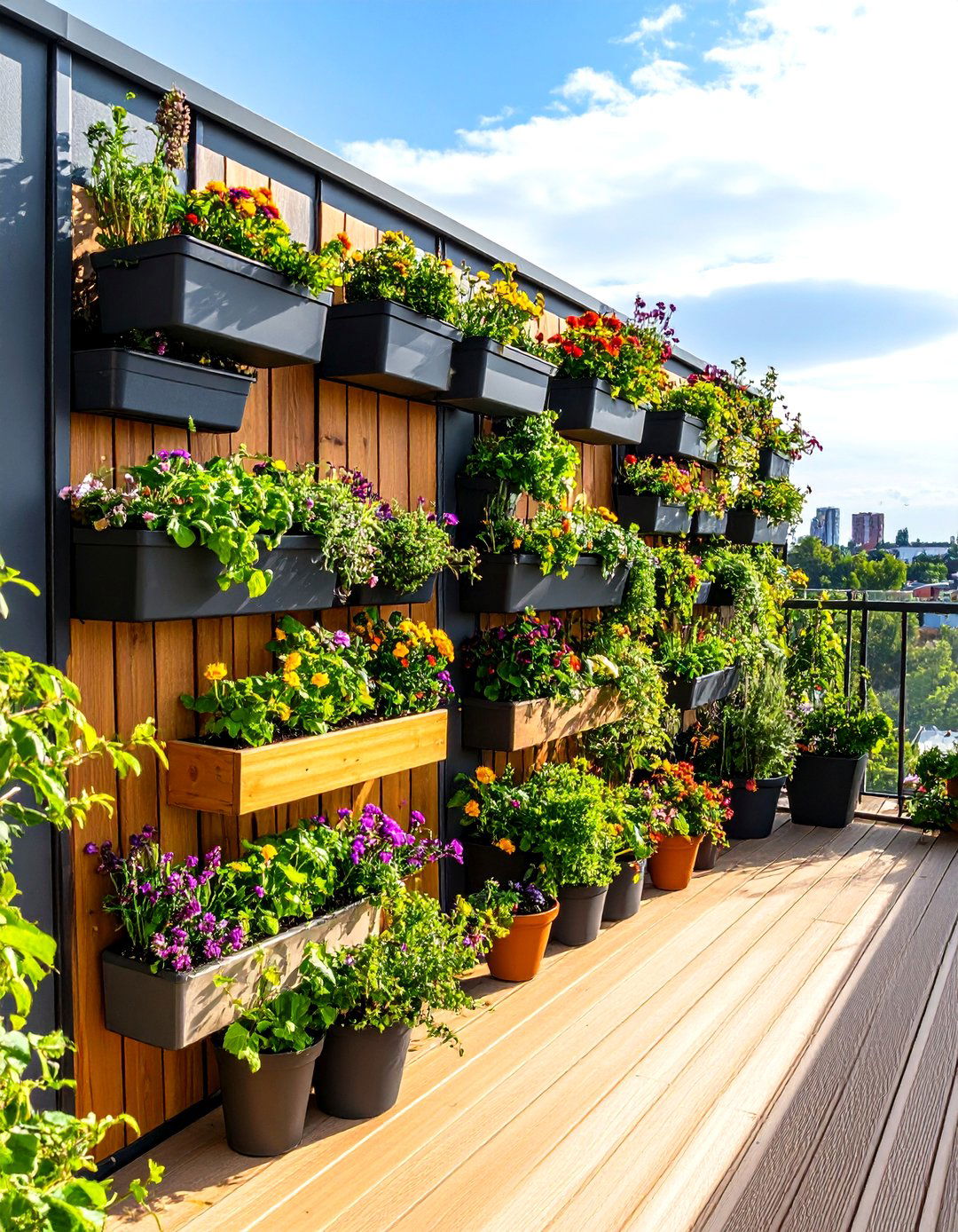 Compact Balcony Maximized Growing - 24 Deck Decorating Ideas With Plant