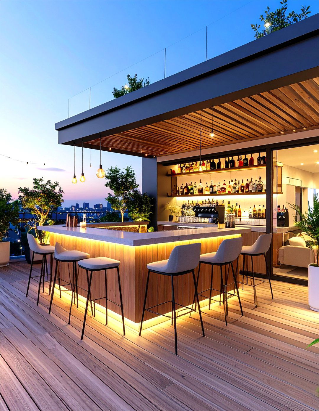 Compact Bar Loft Balcony Setup - 24 Loft Balcony Ideas
