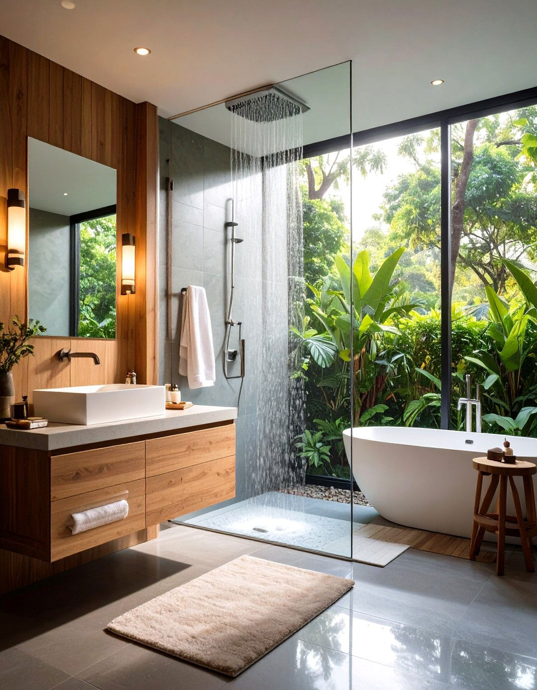 Compact Bathroom Spa Experiences - 24 Condo Interior Design Ideas