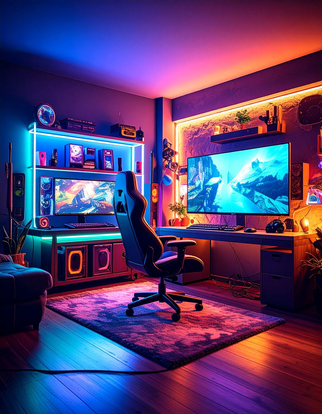 Compact Corner Gaming Station - 24 Game Room Ideas
