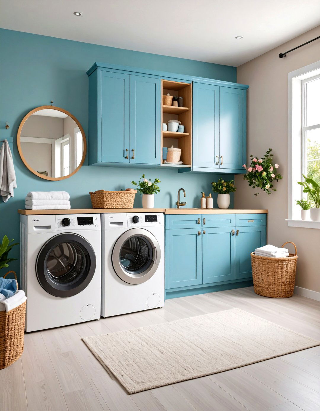 Compact Corner Maximization - 24 Laundry Room Decor Ideas