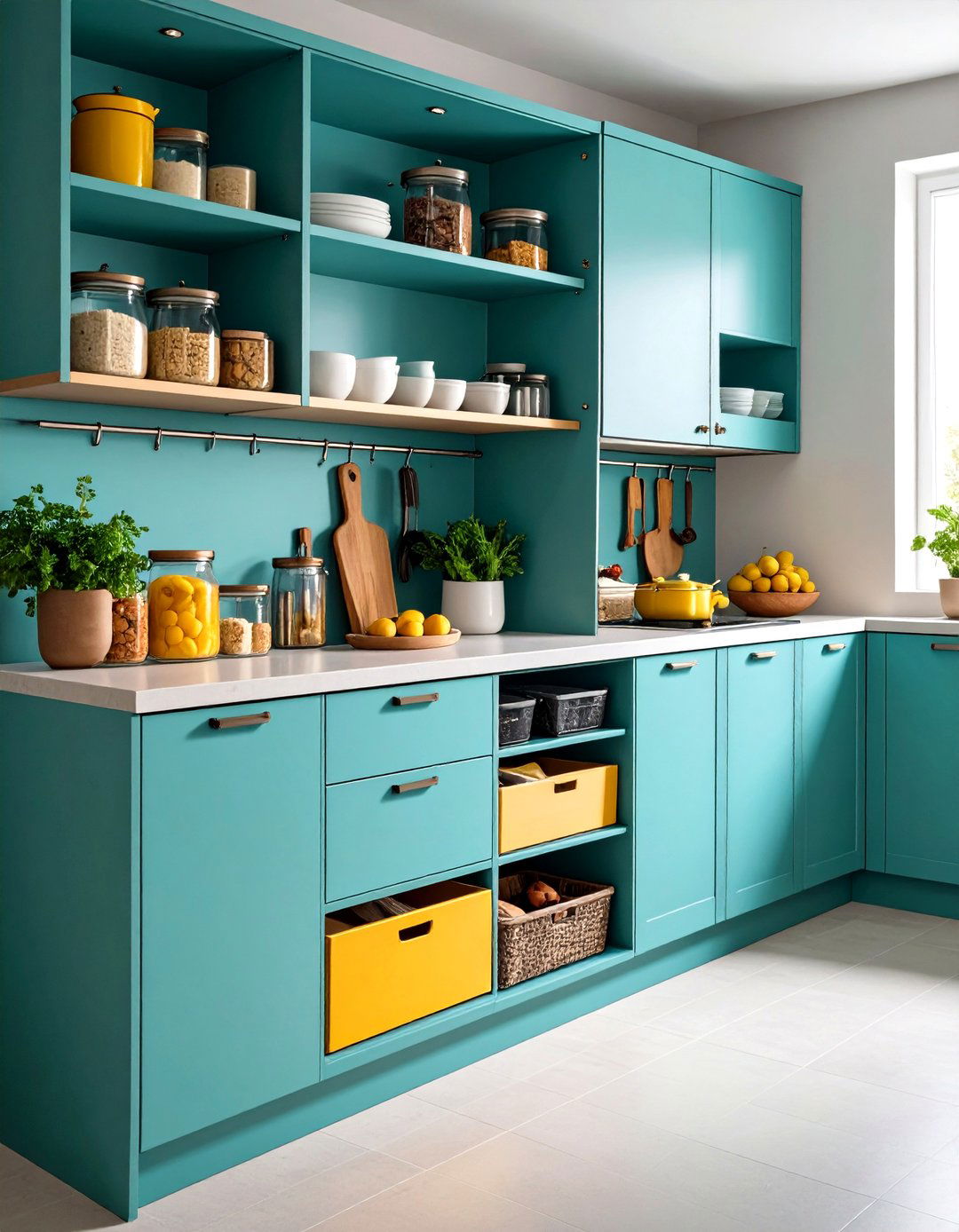 Compact Efficiency Design for Small Space Solutions - 24 Open Pantry Ideas