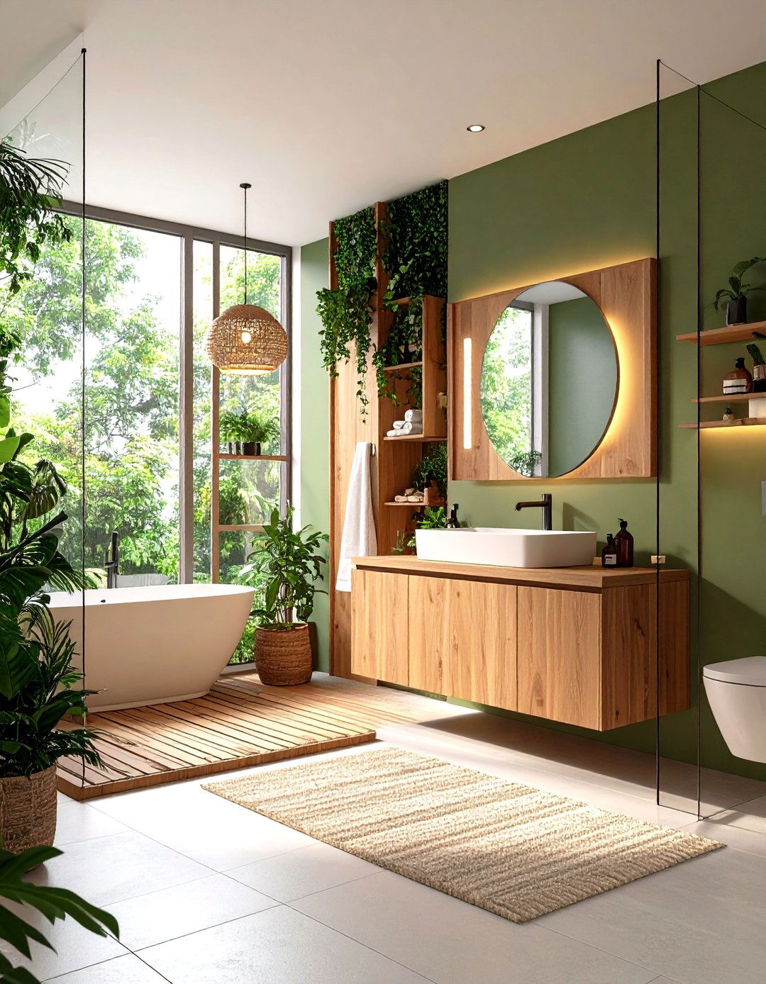 Compact Modern Bathroom with Space Saving Solutions - 24 Modern Bathroom Decor Ideas