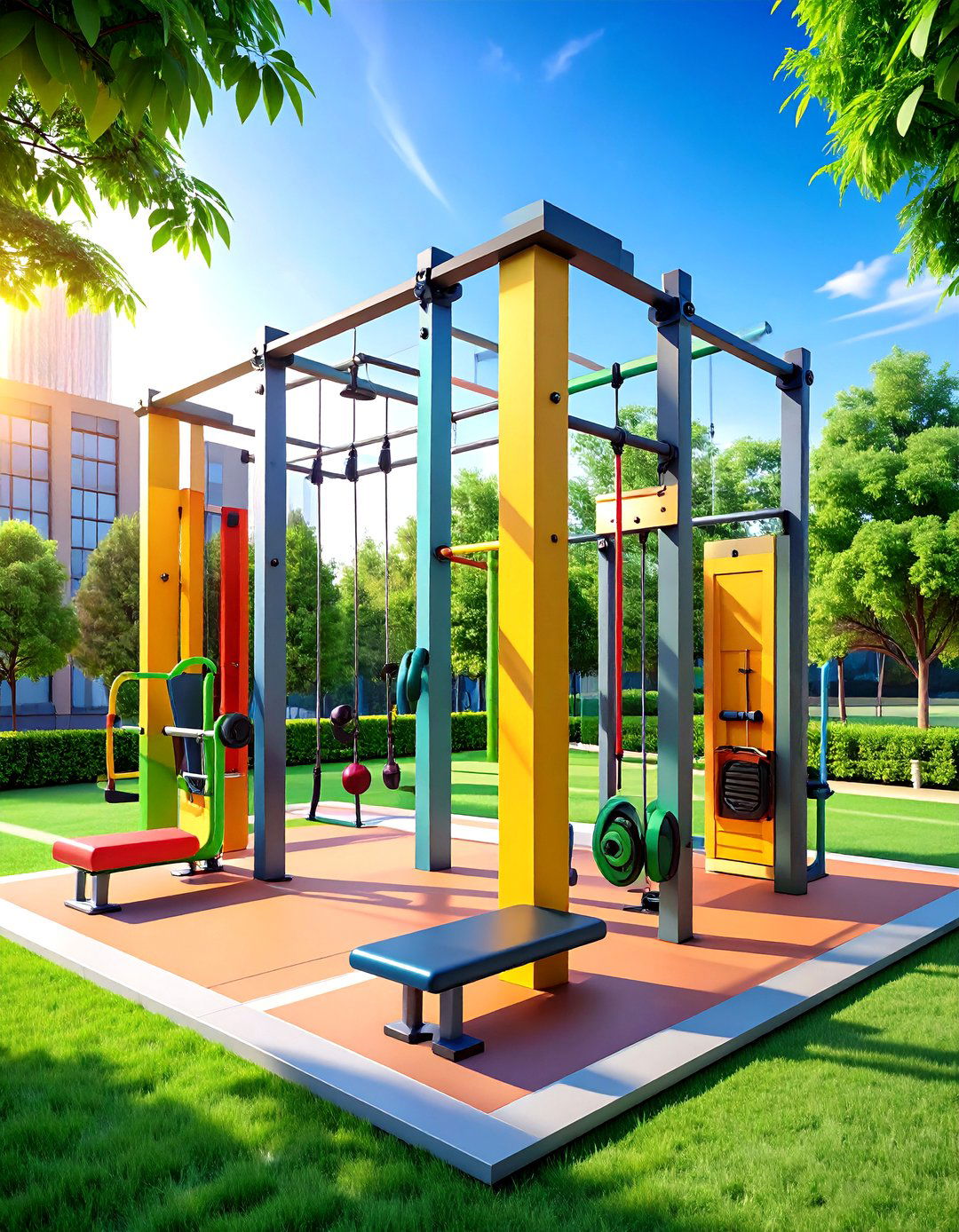 Compact Urban Fitness Station - 24 Outdoor Gym Ideas