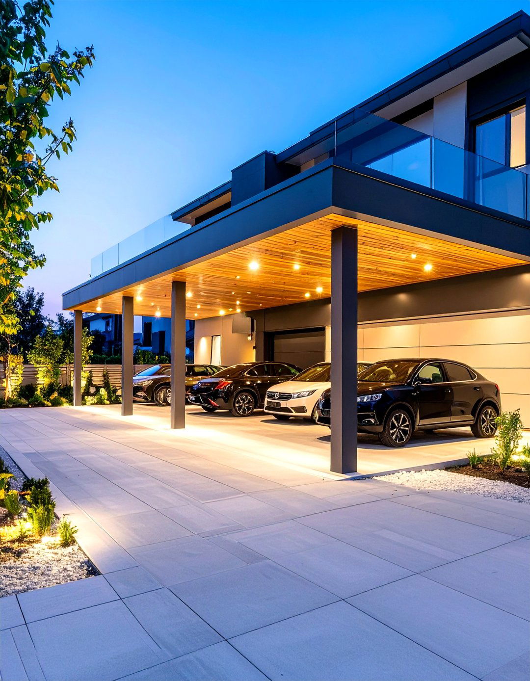 Compact Urban Space Car Porch Design - 24 Car Porch Design Ideas