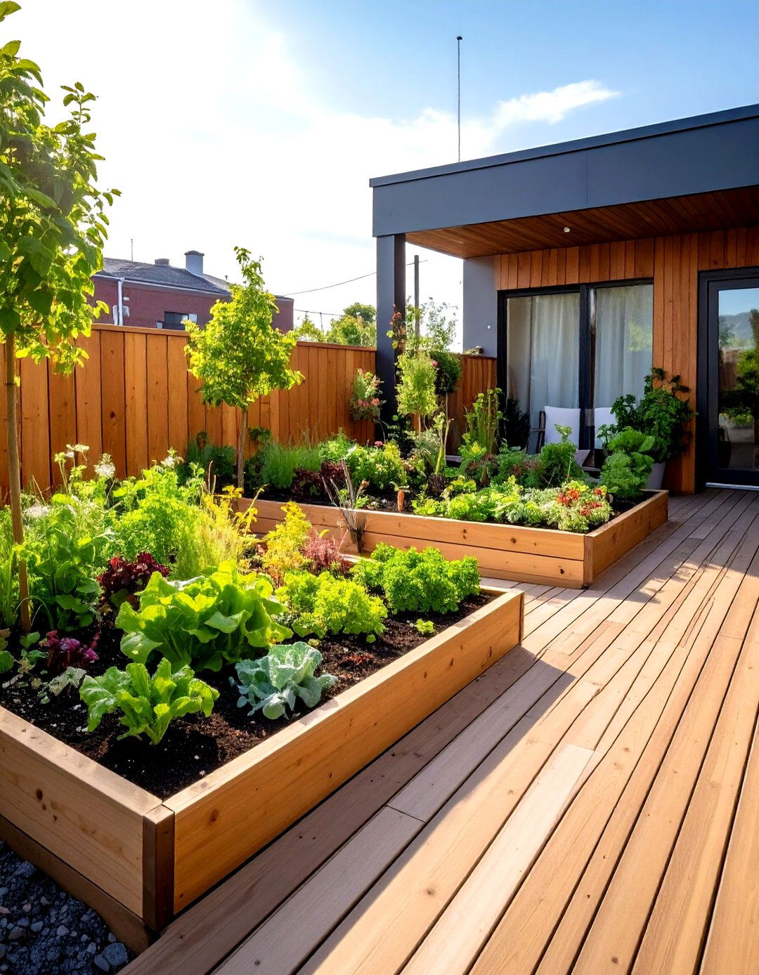 Compact Vegetable Gardens for Small Space Food Production - 24 Deck Decorating Ideas With Plants