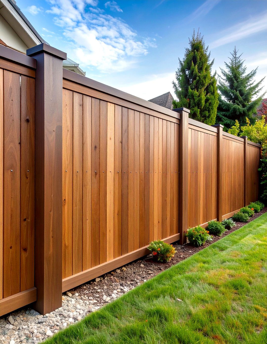 Composite Board Front Yard Fence - 24 Front Yard Fence Ideas