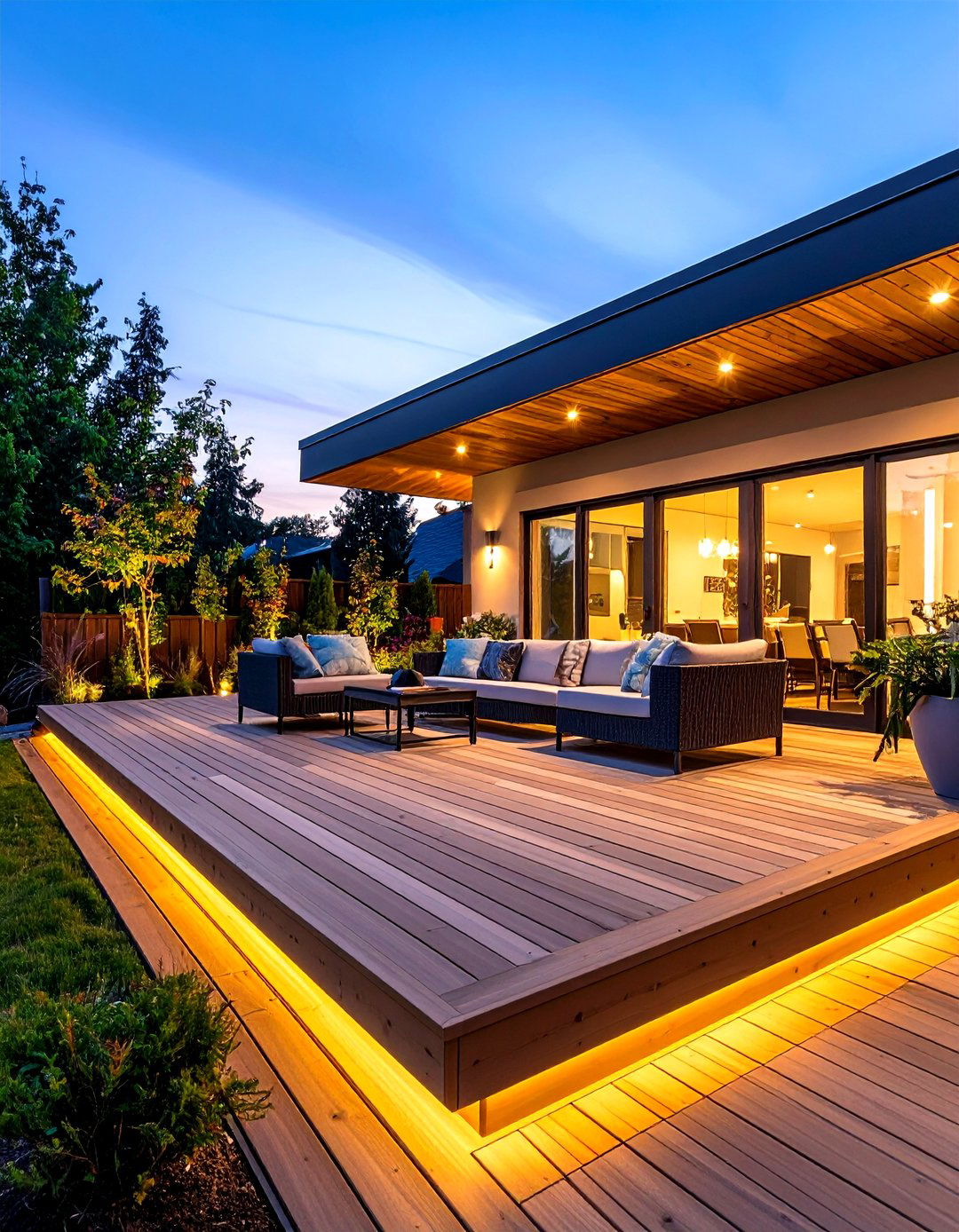 Composite Deck Modern Platform - 24 Hardscape Ideas