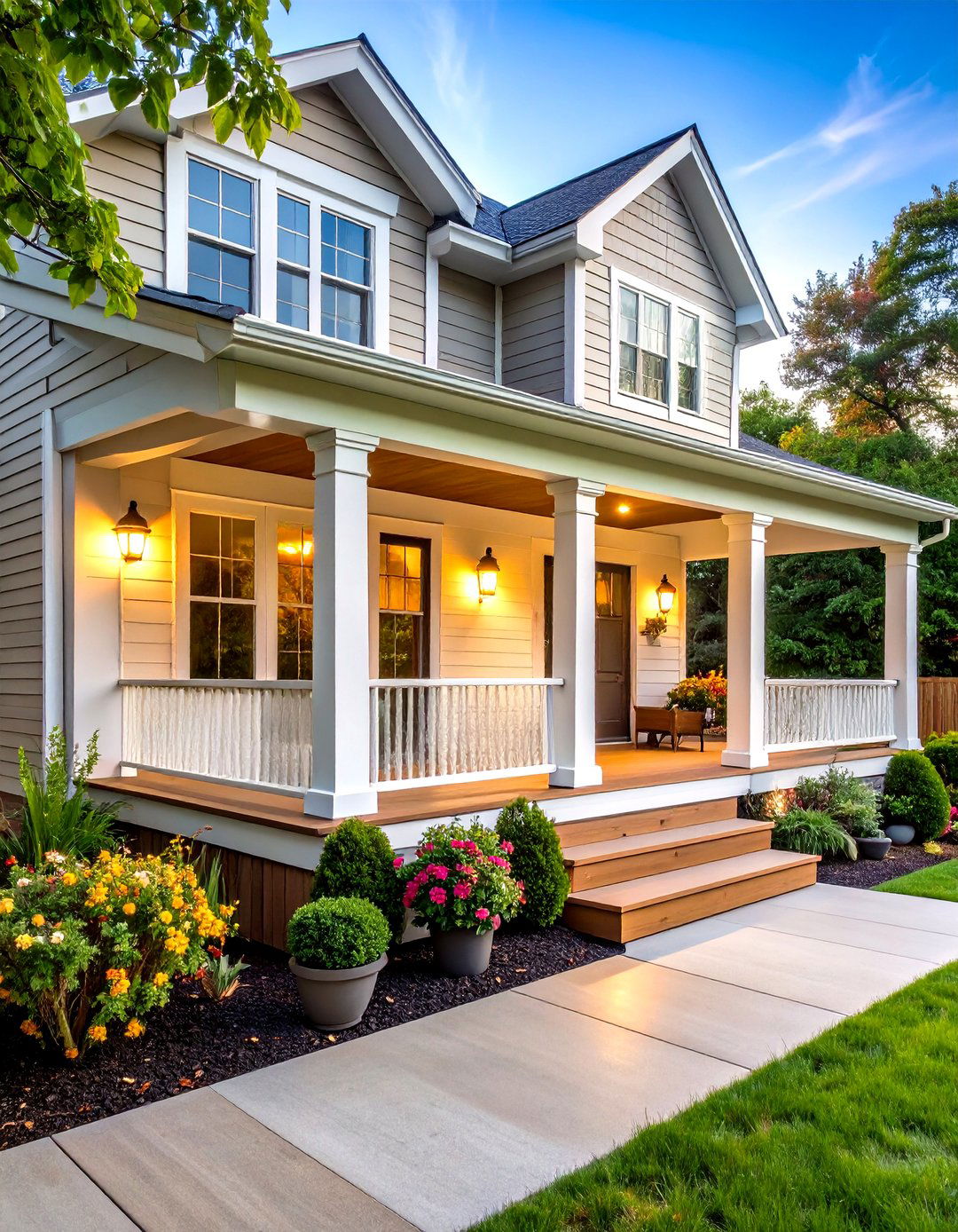Composite Decking Low Maintenance Porch - 24 Small Cape Cod Front Porch Ideas