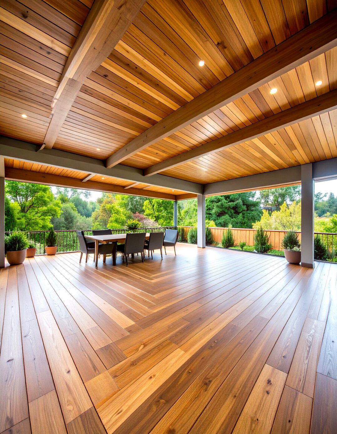 Composite Decking Plank Ceiling System - 24 patio ceiling ideas