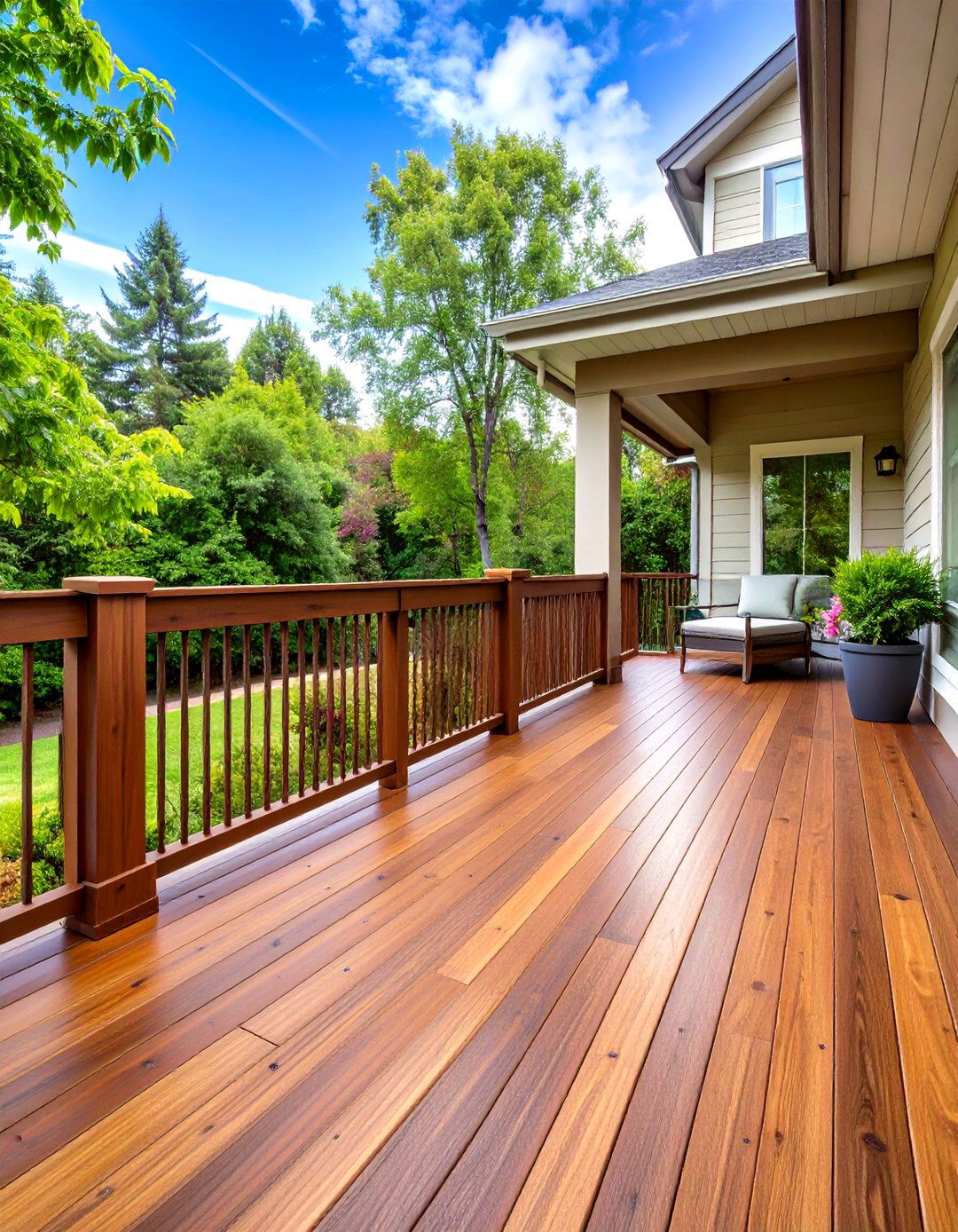 Composite Horizontal Plank System - 24 Horizontal Deck Railing Ideas