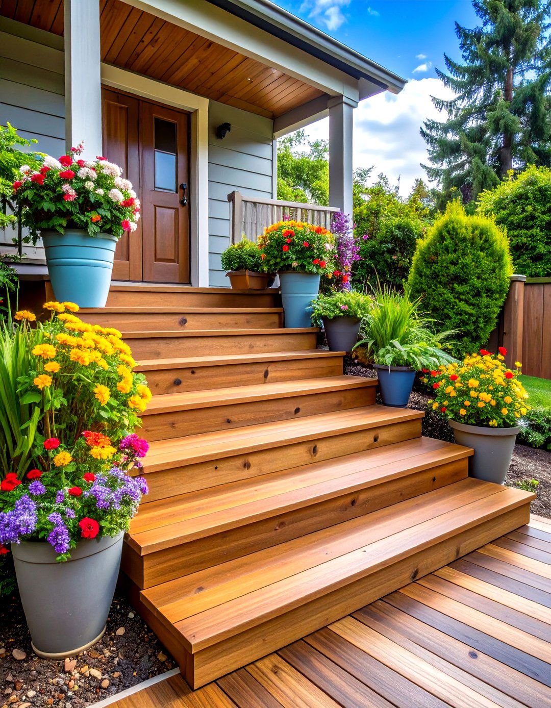 Composite Material Deck Steps - 24 Deck Steps Ideas