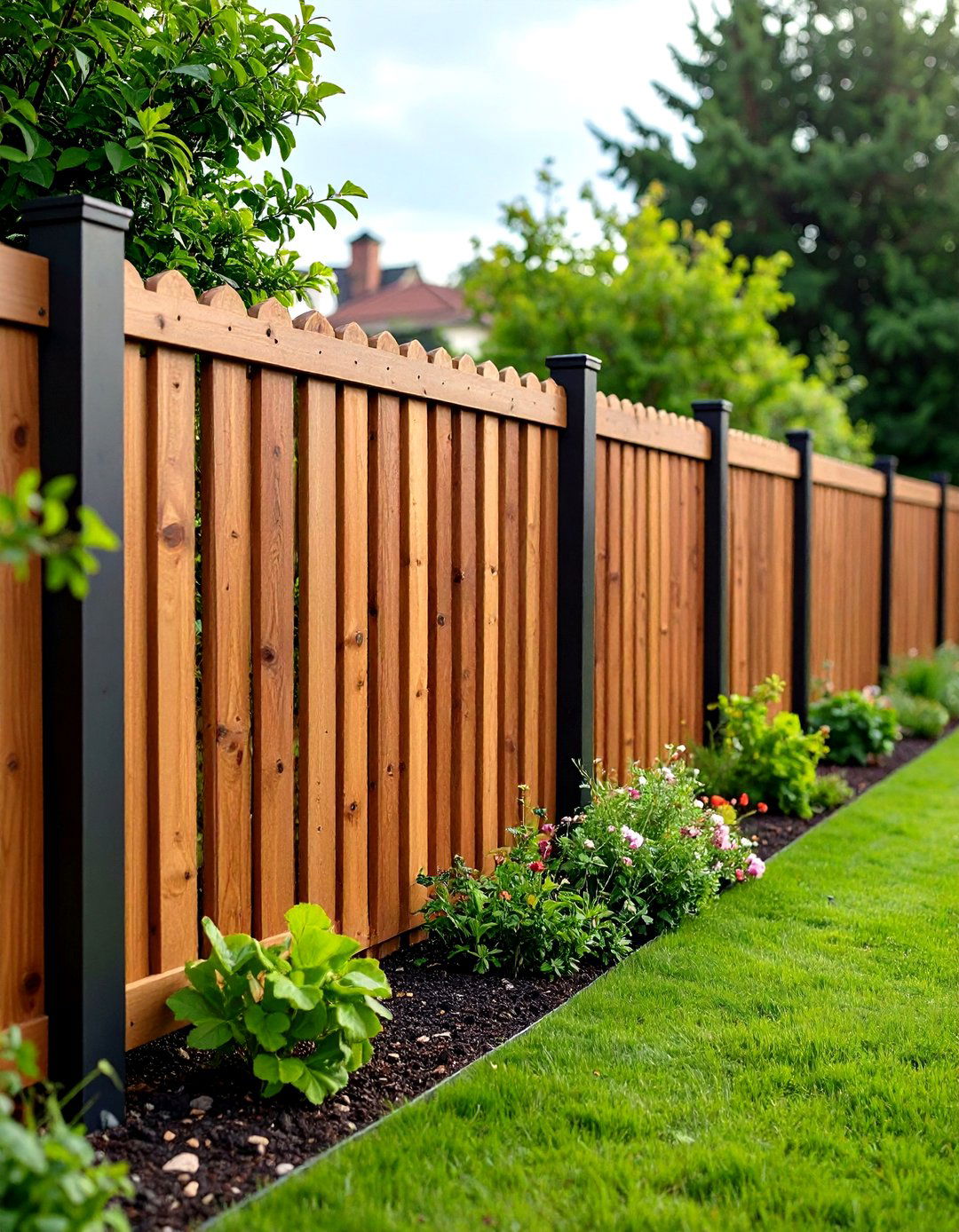 Composite Material Fence with Low Maintenance - 24 Vegetable Garden Fence Ideas