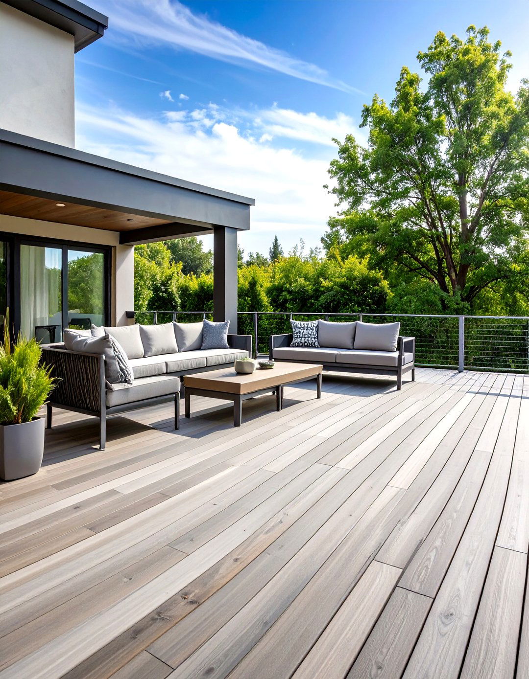 Composite Minimalist Deck Space - 24 Small Deck Ideas