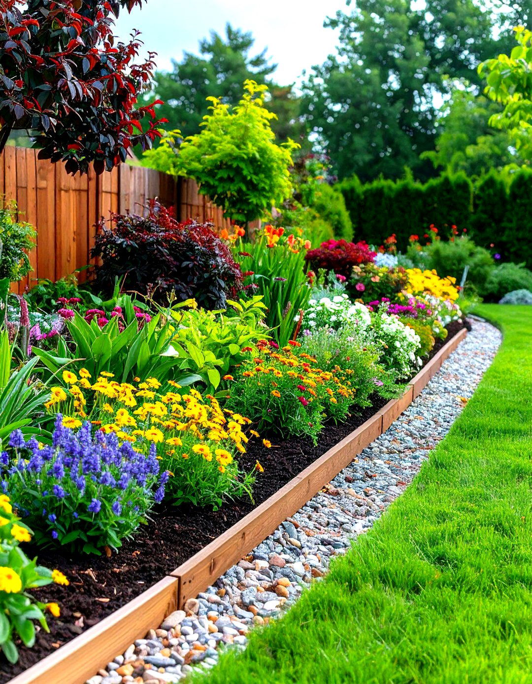 Composite Mulch Edging with Low Maintenance Durability - 24 Mulch Edging Ideas