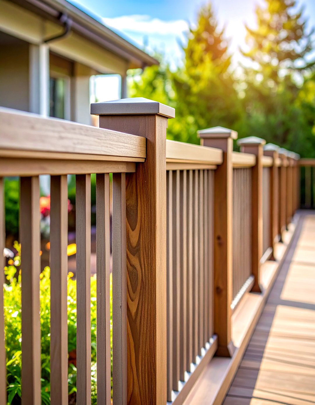 Composite Traditional Deck Railing - 24 Deck Railing Ideas