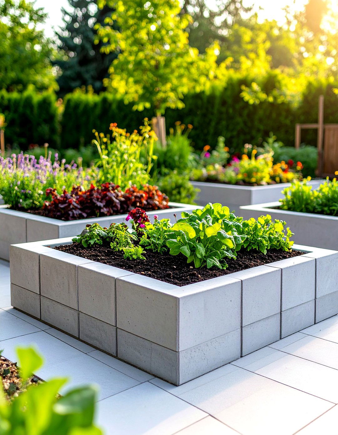 Concrete Block Garden Beds - 24 Raised Garden Bed Ideas