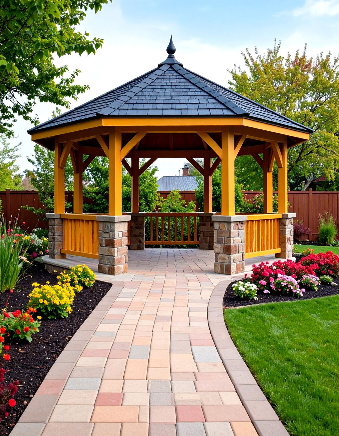Concrete Block Pavers - 24 Gazebo Floor Ideas