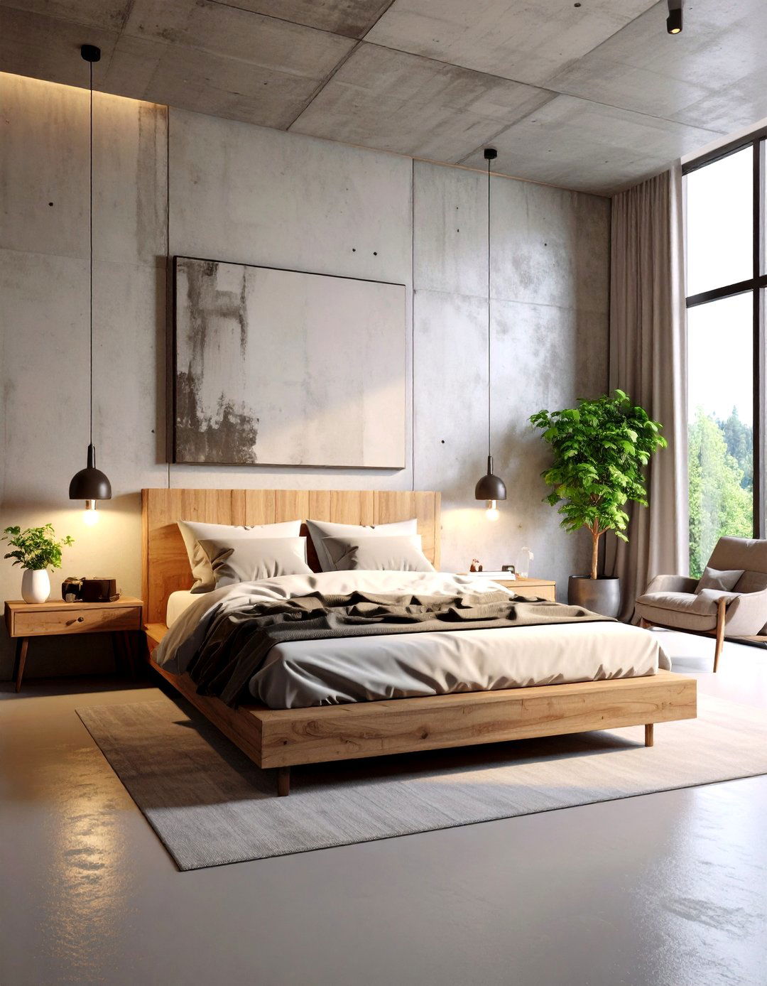 Concrete Brutalist Bachelor Loft - 24 Bachelor Room Ideas