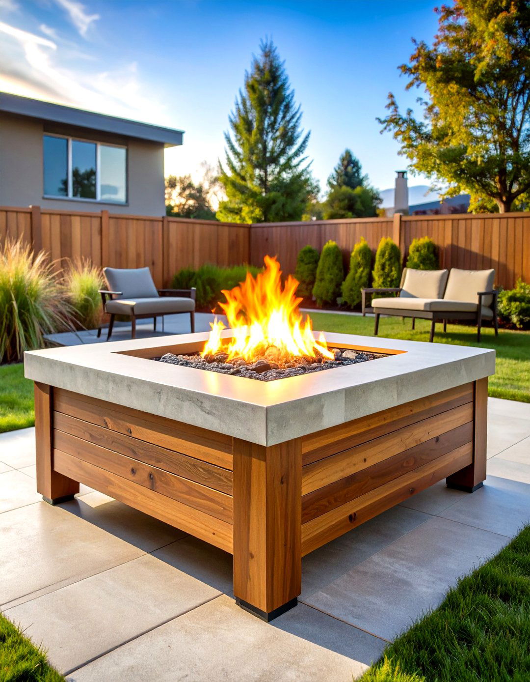Concrete Composite Fire Pit - 24 Tree Stump Fire Pit Ideas