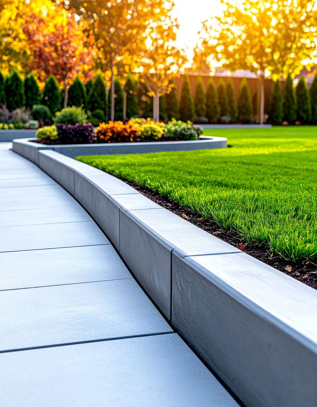 Concrete Curb Garden Edging - 24 Modern Garden Edging Ideas