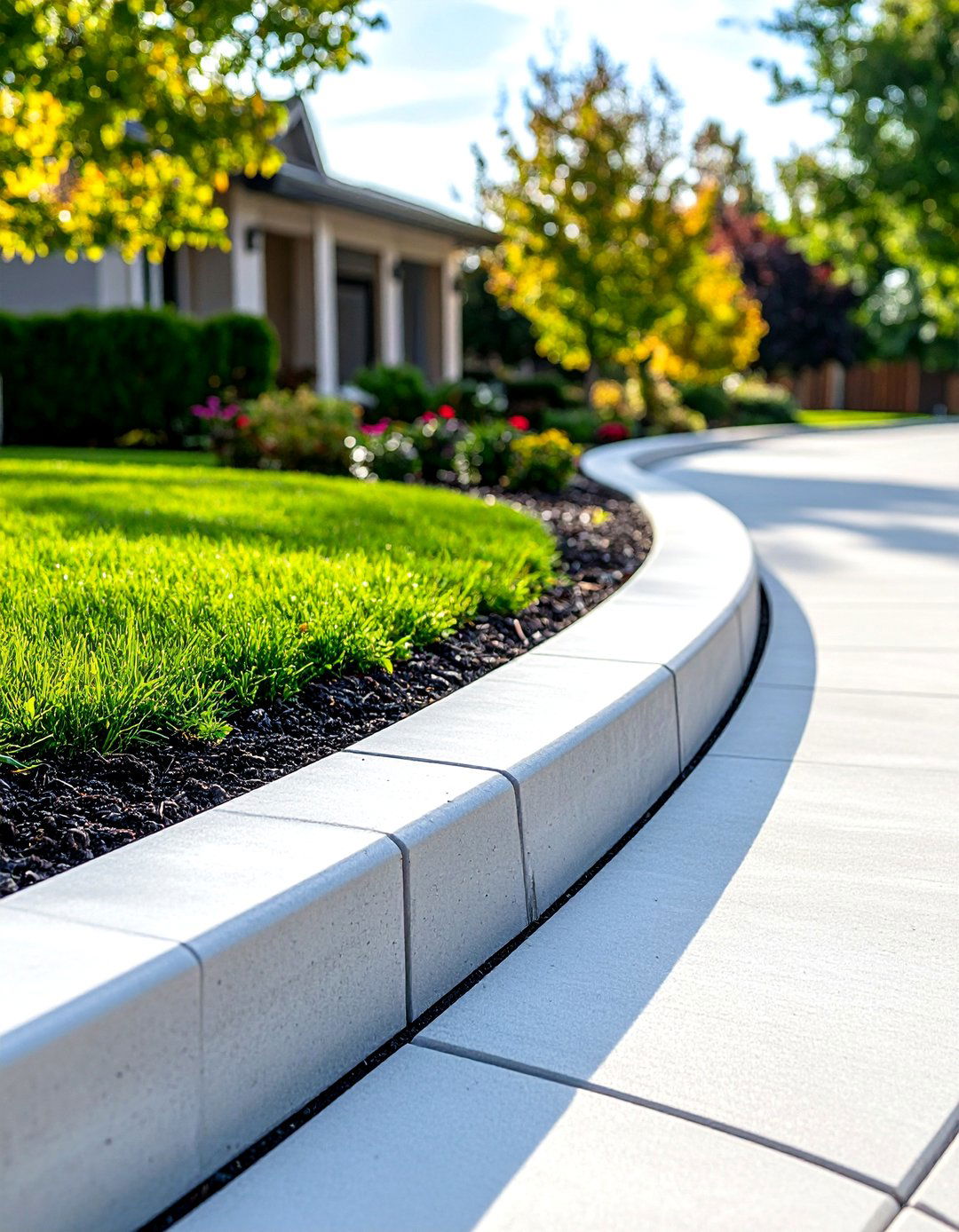 Concrete Curb Installation - 24 Gravel Driveway Edging Ideas