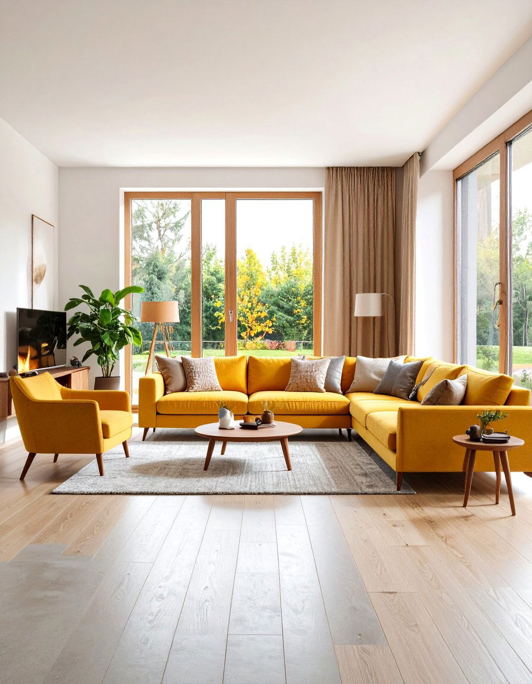 Concrete Floor with Radiant Heating Integration - 24 Concrete Floor Living Room Ideas