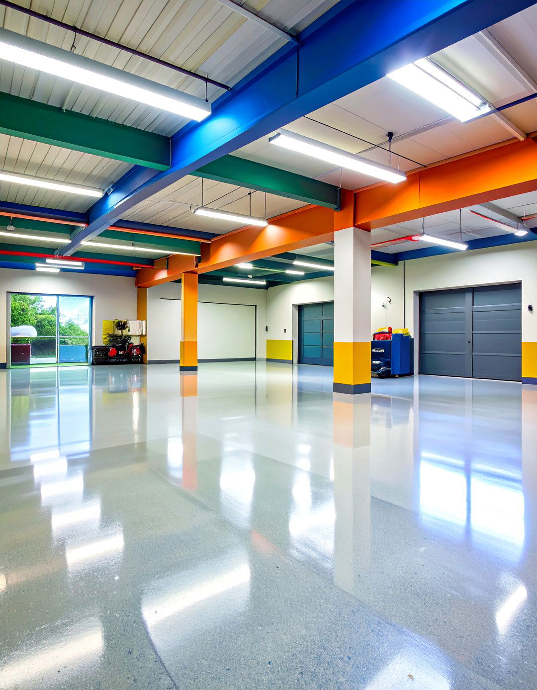 Concrete Garage Floors with Epoxy Coating Systems - 24 Concrete Floor Design Ideas