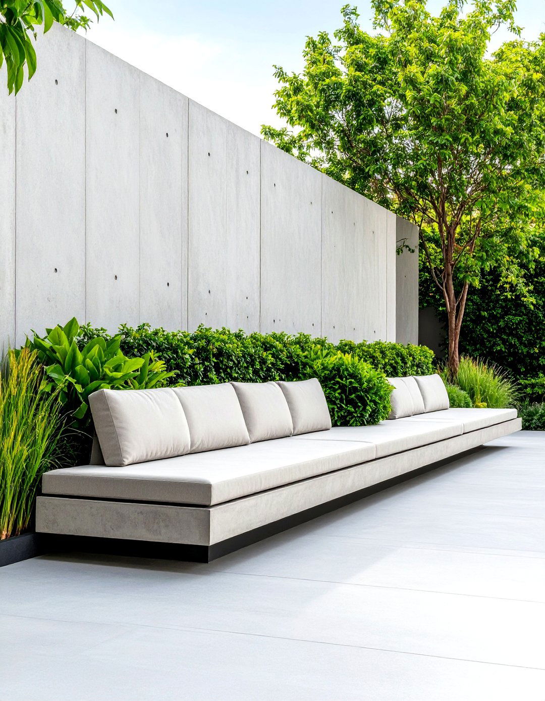 Concrete Garden Seating Walls - 24 Concrete Garden Ideas