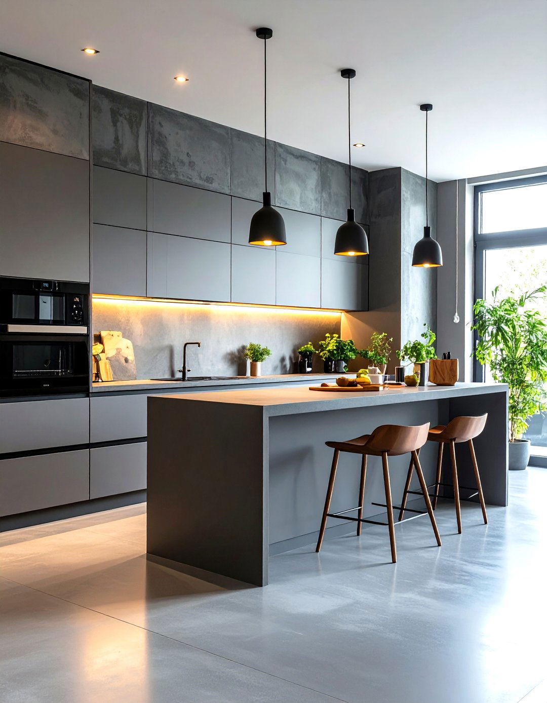 Concrete Kitchen Accent Wall Finish - 24 Kitchen Accent Wall Ideas