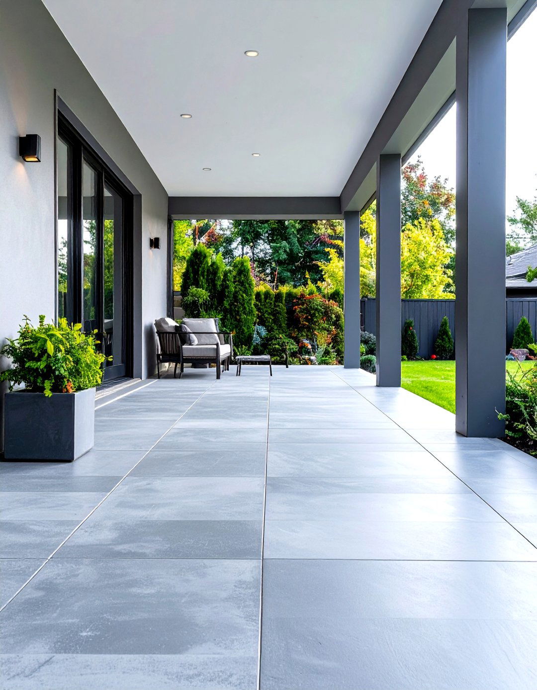 Concrete Look Porcelain Innovation - 24 Front Porch Tile Ideas