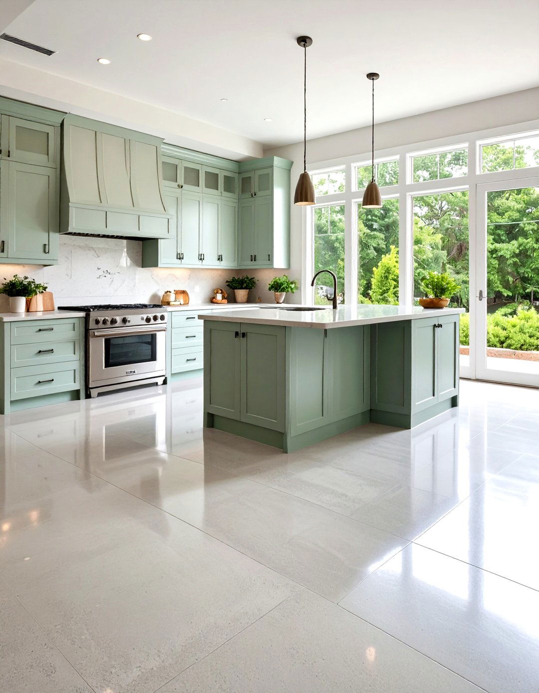 Concrete Overlay Kitchen Renovation - 24 Concrete Floor Kitchen Ideas