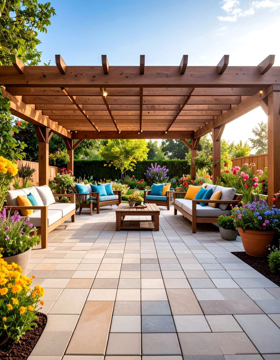 Concrete Paver Pergola Systems - 24 Pergola Flooring Ideas