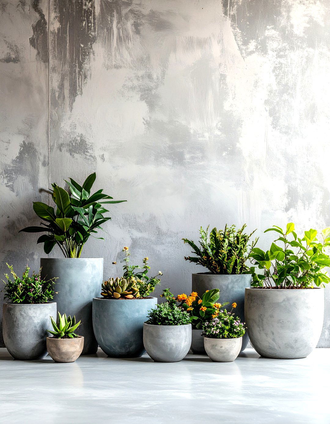 Concrete Texture Accents - 24 Grunge Aesthetic Room Decor Ideas